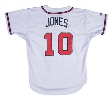 1998 Chipper Jones Game Used Atlanta Braves Road Jersey (Henderson)